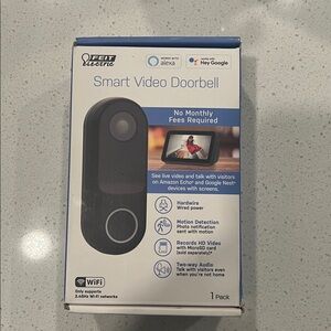 FEIT Smart Video Doorbell - Black